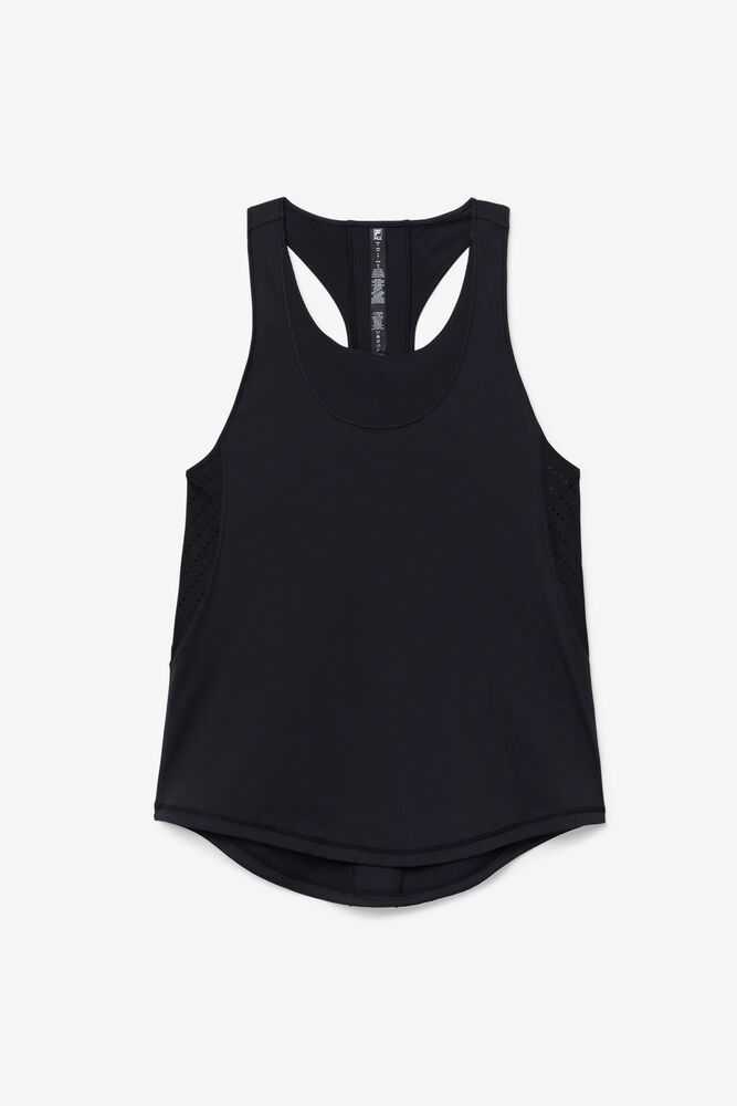 Fila Tank Top Uplift Textured Racerback Womens Black - India TVX-382570